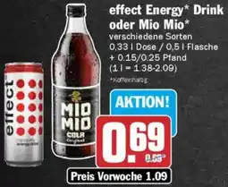 AEZ effect Energy Drink oder Mio Mio Angebot