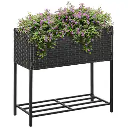 Netto Marken-Discount Outsunny Hochbeet PE Rattan, Metall Angebot