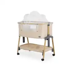 Netto Marken-Discount Cangaroo Beistellbett Amo höhenverstellbar, Moskitonetz, Rollen, Bremse Matratze beige Angebot