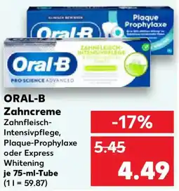 Kaufland ORAL-B Zahncreme Angebot