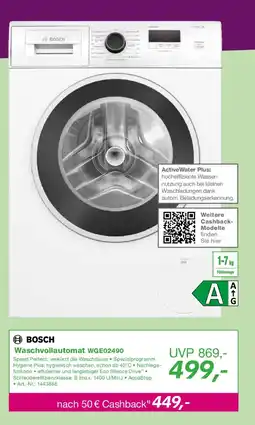 EP BOSCH Waschvollautomat WGE02490 Angebot