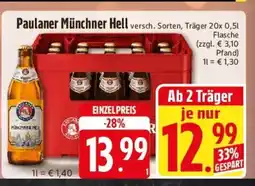 Edeka Paulaner Münchner Hell Angebot