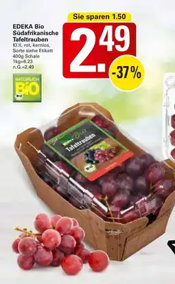 WEZ EDEKA Bio Südafrikanische Tafeltrauben Angebot