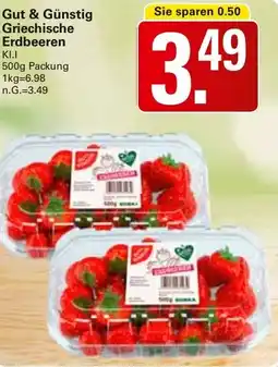 WEZ Gut & Günstig Griechische Erdbeeren Angebot