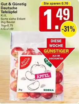 WEZ Gut & Günstig Deutsche Tafeläpfel Angebot