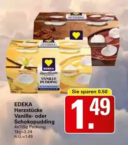 WEZ EDEKA Herzstücke Vanille oder Schokopudding Angebot