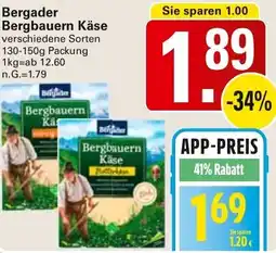 WEZ Bergader Bergbauern Käse Angebot