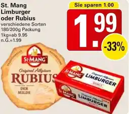 WEZ St. Mang Limburger oder Rubius Angebot
