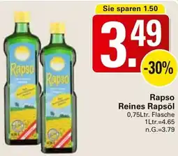 WEZ Rapso Reines Rapsöl Angebot
