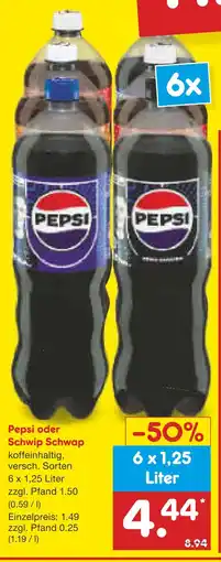 Netto Marken-Discount Pepsi pepsi oder schwip schwap Angebot