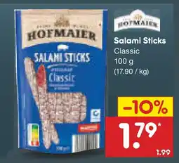 Netto Marken-Discount Hofmaier salami sticks classic Angebot