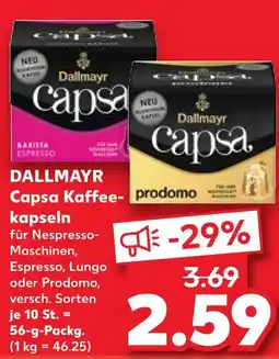 Kaufland Dallmayr capsa barista espresso Angebot