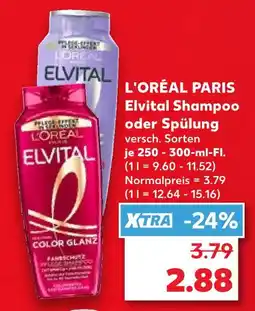 Kaufland L'oréal paris elvital shampoo Angebot