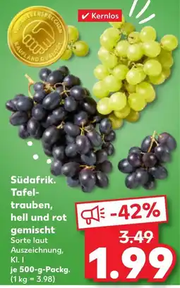 Kaufland Südafrik. tafeltrauben, hell und rot gemischt Angebot