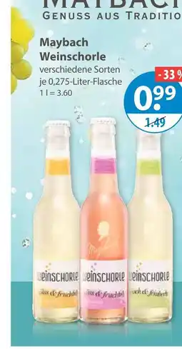 V Markt Maybach weinschorle Angebot