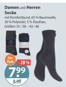 V Markt Damen und herren socke Angebot