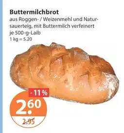 V Markt Buttermilchbrot Angebot