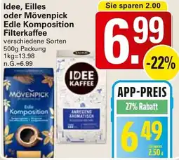 WEZ Idee, Eilles oder Mövenpick Edle Komposition Filterkaffee Angebot