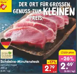 Netto Marken-Discount Schweine-minutensteak Angebot