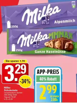 WEZ Milka Schokolade Angebot