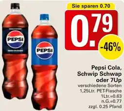 WEZ Pepsi Cola, Schwip Schwap oder 7Up Angebot