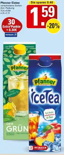 WEZ Pfanner Eistee Angebot