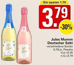 WEZ Jules Mumm Deutscher Sekt Angebot