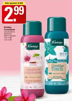 WEZ Kneipp Cremebad Angebot