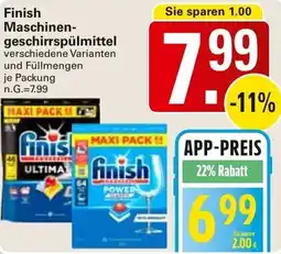 WEZ Finish Maschinengeschirrspülmittel Angebot