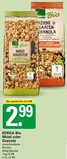 WEZ EDEKA Bio Müsli oder Granola Angebot