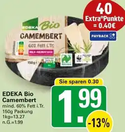 WEZ EDEKA Bio Camembert Angebot