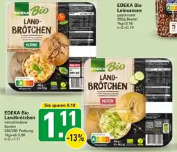 WEZ EDEKA Bio Landbrötchen Angebot