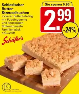 WEZ Schäfer's Schlesischer Butter Streuselkuchen Angebot