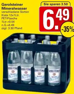 WEZ Gerolsteiner Mineralwasser Angebot