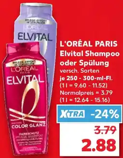 Kaufland L'ORÉAL PARIS Elvital Shampoo oder Spülung Angebot