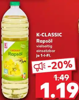 Kaufland K-CLASSIC Rapsöl Angebot