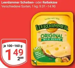 Globus Leerdammer Scheiben oder Reibekäse Angebot
