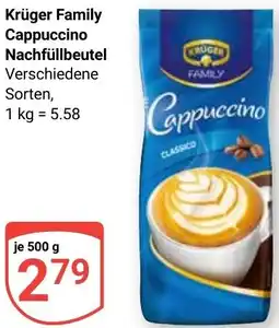 Globus Krüger Family Cappuccino Nachfüllbeutel Angebot