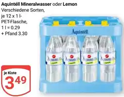 Globus Aquintéll Mineralwasser oder Lemon Angebot