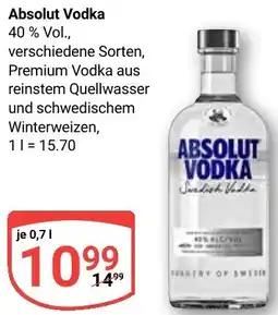 Globus Absolut Vodka Angebot