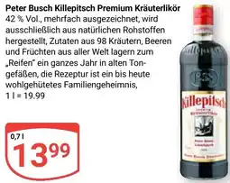 Globus Peter Busch Killepitsch Premium Kräuterlikör Angebot