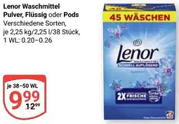 Globus Lenor Waschmittel Pulver, Flüssig oder Pods Angebot