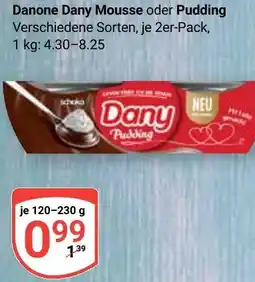 Globus Danone Dany Mousse oder Pudding Angebot