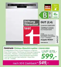 EP Constructa Einbau-Geschirrspüler CG6IS01EBD Angebot