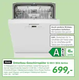 EP Miele Unterbau-Geschirrspüler G 5611 SCU Active Angebot