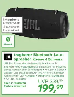 EP JBL tragbarer Bluetooth-Laut- sprecher Xtreme 4 Schwarz Angebot