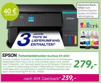 EP EPSON Tintentankdrucker EcoTank ET-2951 Angebot