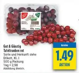diska Gut & Günstig Tafeltrauben rot Angebot