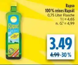 diska Rapso 100% reines Rapsöl Angebot
