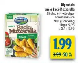 diska Alpenhain unser Back-Mozzarella Angebot